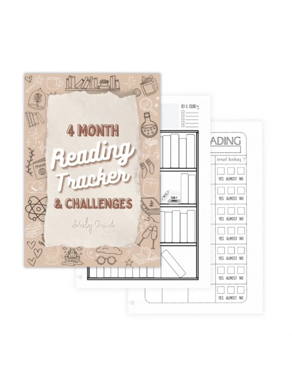 Daily Grind 4 Month Reading Tracker & Challenges